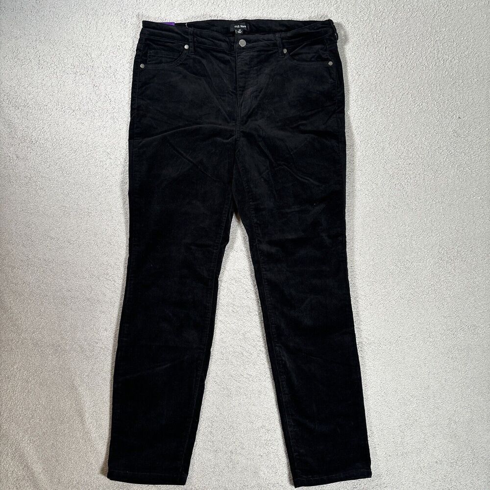NWT Well Worn High‎ Rise Soft Corduroy Skinny Pants Women’s Size 14 Black